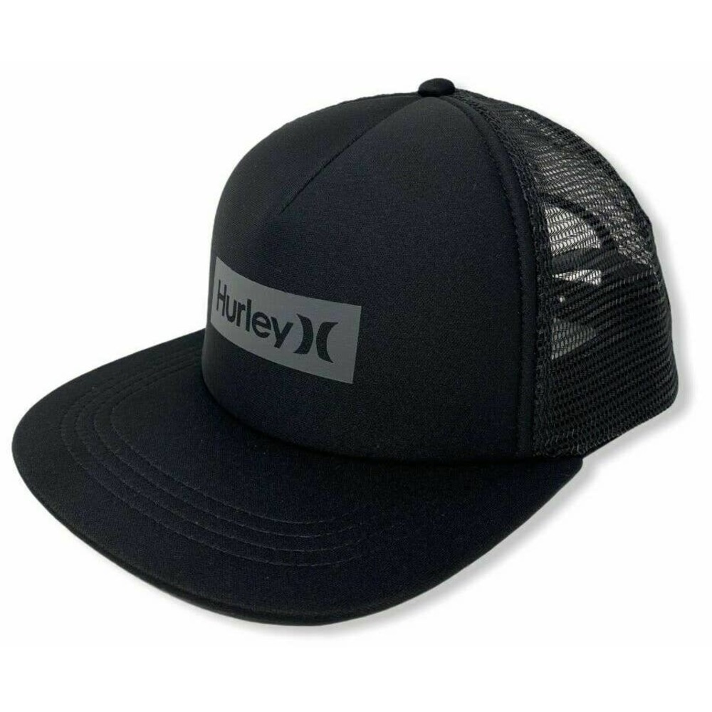 Hurley Men's One and Only Square Trucker Hat Cap - Black